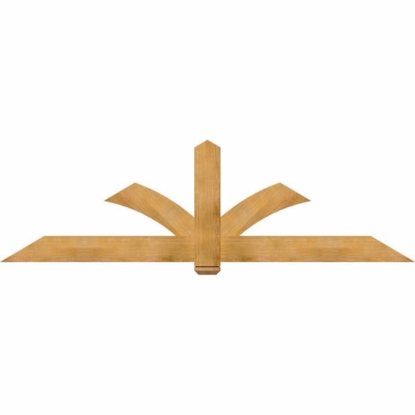 Ekena Millwork Redmond Rough Sawn Timber Gable Bracket, Western Red Cedar, 96"W x 28"H x 2"D x 6"F, 7/12 Pitch GBW096X28X0206RED00RWR - main